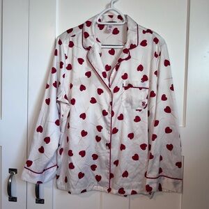 Victoria's Secret Heart Lollipop Candy Satin Pajama Top Size Medium